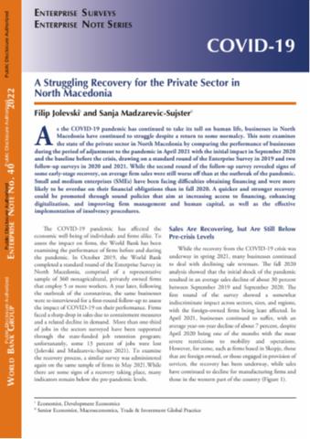 COVID-19- A Struggling Recovery for the Private Sector in North Macedonia