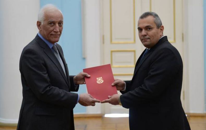 First Ambassador of North Macedonia to Armenia presents credentials to President